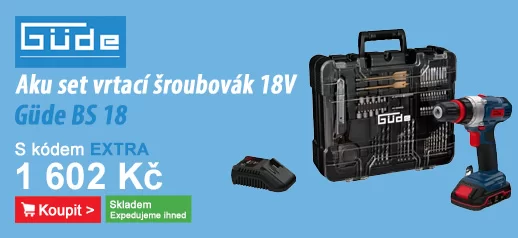Aku vrtací šroubovák 18V 1x2,0Ah BS 18 - Set Güde 58701
