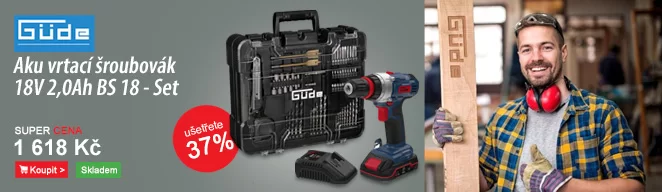 Aku vrtací šroubovák 18V 1x2,0Ah BS 18 - Set Güde 58701
