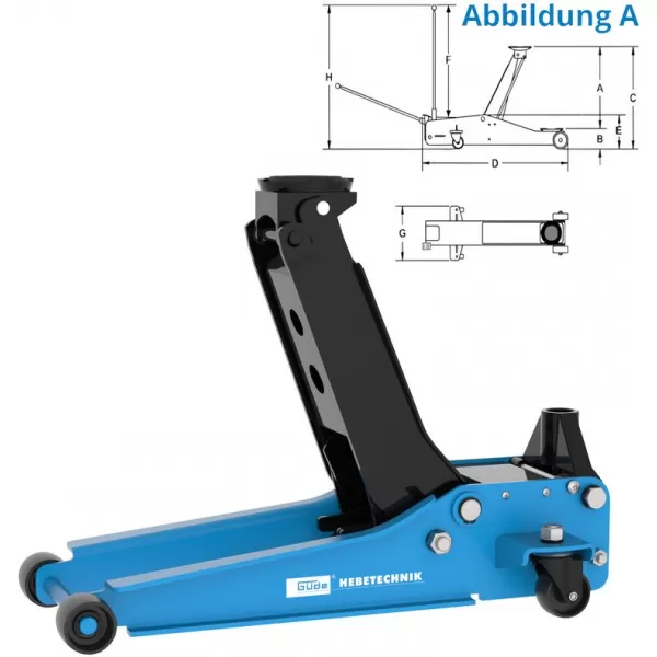 Posuvný hydraulický zvedák GRH 2,5/510 L Güde 18033