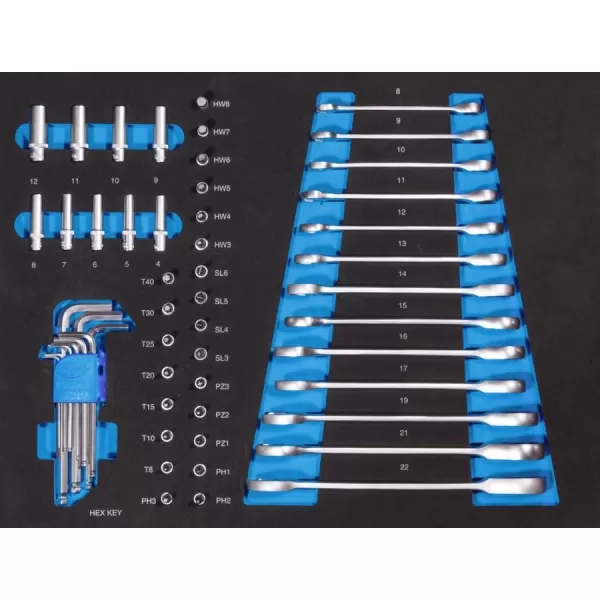 Dílenský vozík GW7 Black Line 165 dílů Güde 39132