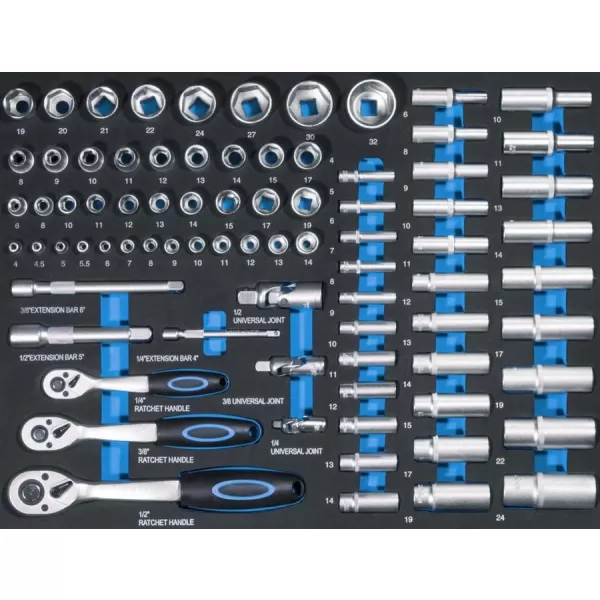 Dílenský vozík GW7 Black Line 165 dílů Güde 39132